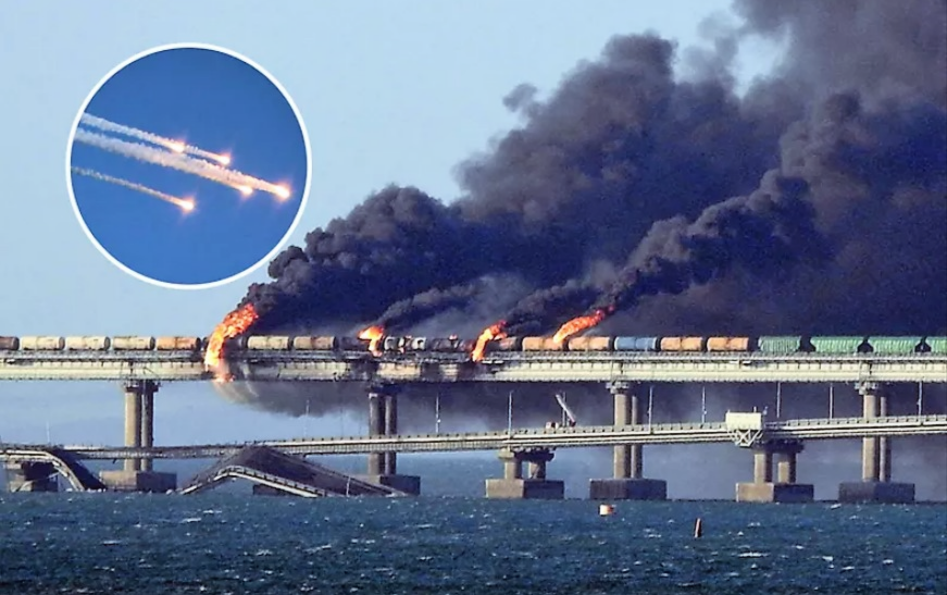 Hätte die Ukraine Putin hier töten können? Kreml-Diktator Wladimir Putin inspiziert beschädigte Krim-Brücke!